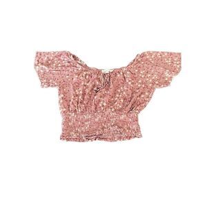 Hippie Rise flowers cropped top size M